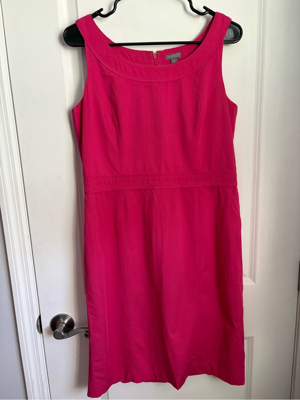 Ann Taylor Hot Pink Sleeveless Sheath Dress